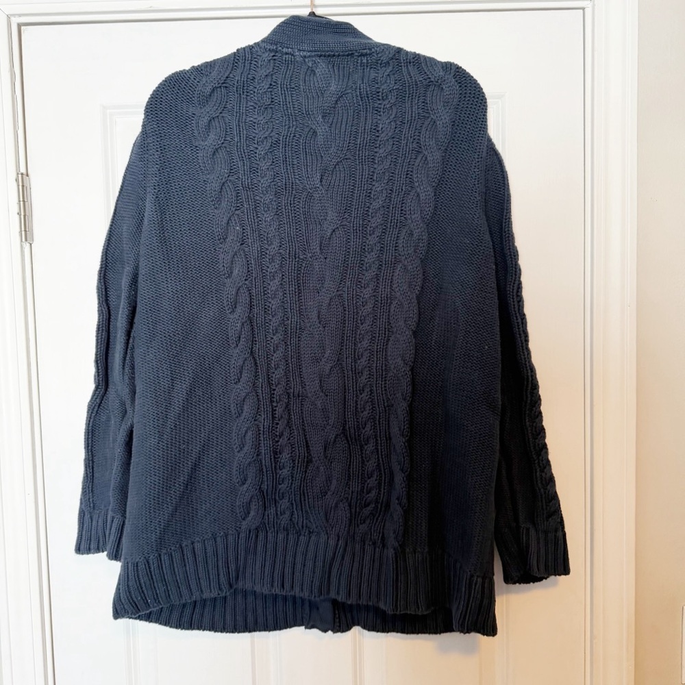 L.L Bean oversized chunky cable knit button cardigan - Picture 3 of 5